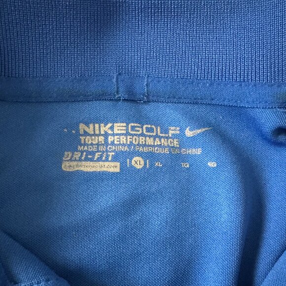 Men’s Size XL Nike Golf Tour Performance Dri-Fit Polo Short Sleeves, Blue - Picture 2 of 4